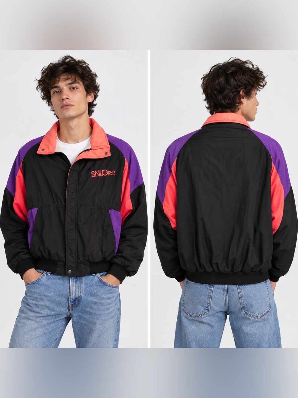 Rare! Vintage 80’s 90’s SNUG TOP Promo Jacket Dunbrooke USA Zip Coat 2XL